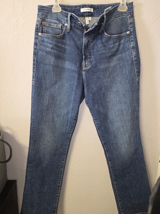 Good American Denim - Good American Dark Blue Straight Leg Jeans